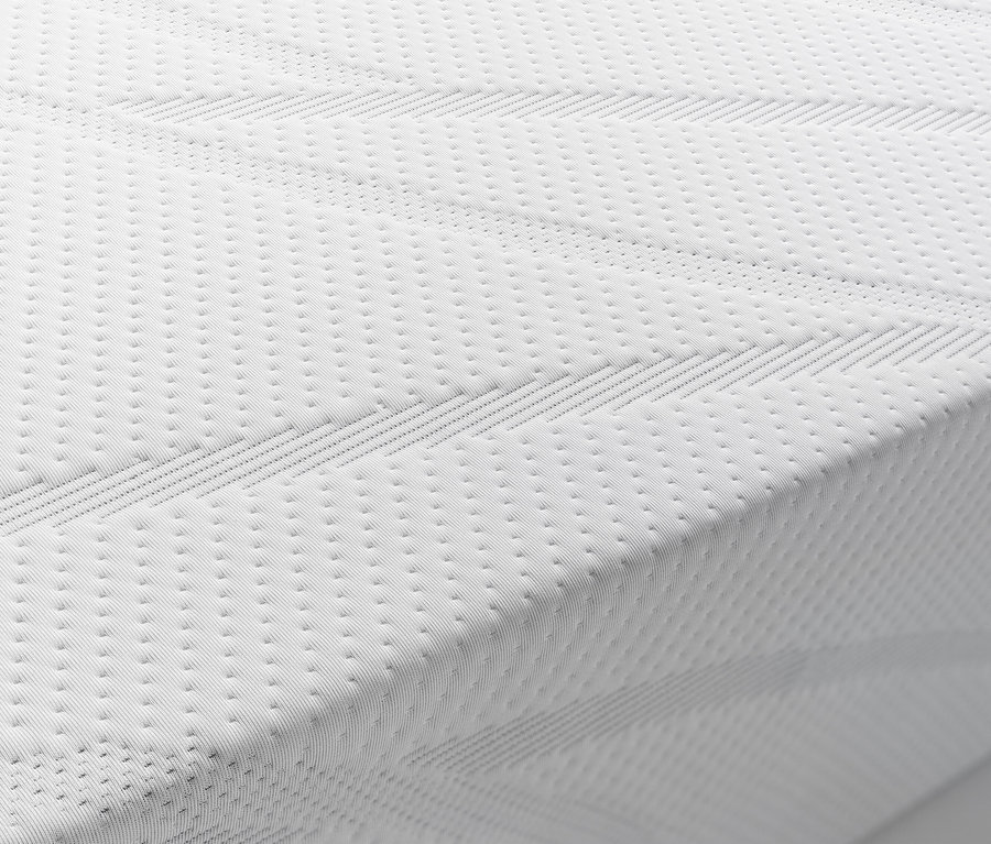 Detailansicht einer weißen TEMPUR Form™ Plus Matratze, firm.