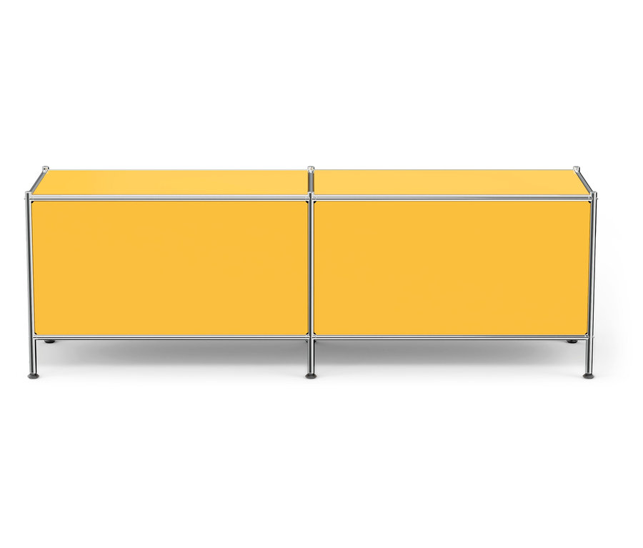 Gelbes Metall Lowboard »CN3« mit 2 Klappfächern.