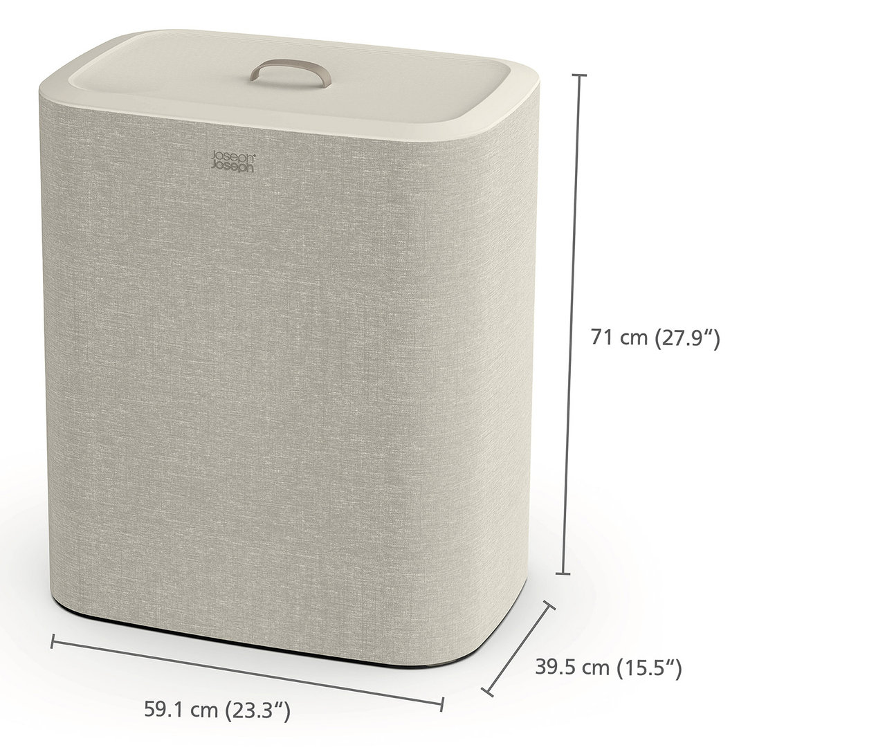 Beiger Joseph Joseph »Tota Trio«, 90 l Wäschekorb.