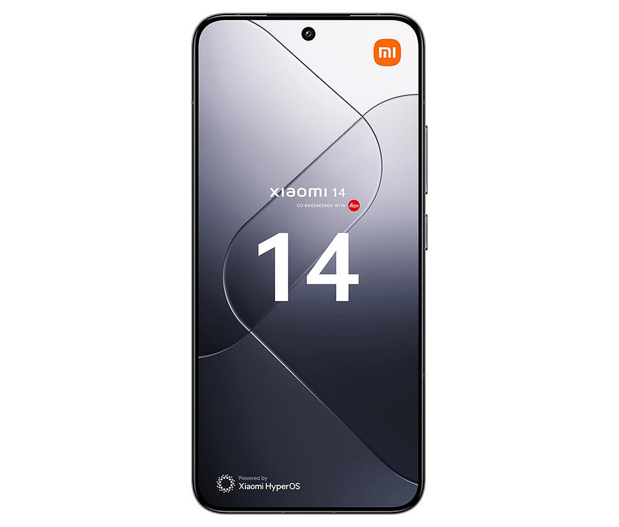 Schwarzes Xiaomi 14 5G Smartphone mit 512 GB.