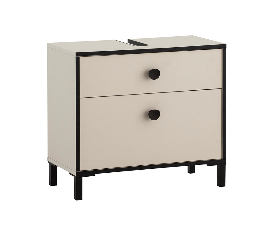Waschbeckenunterschrank »Edda« mit 2 Schubladen, cremebeige.
