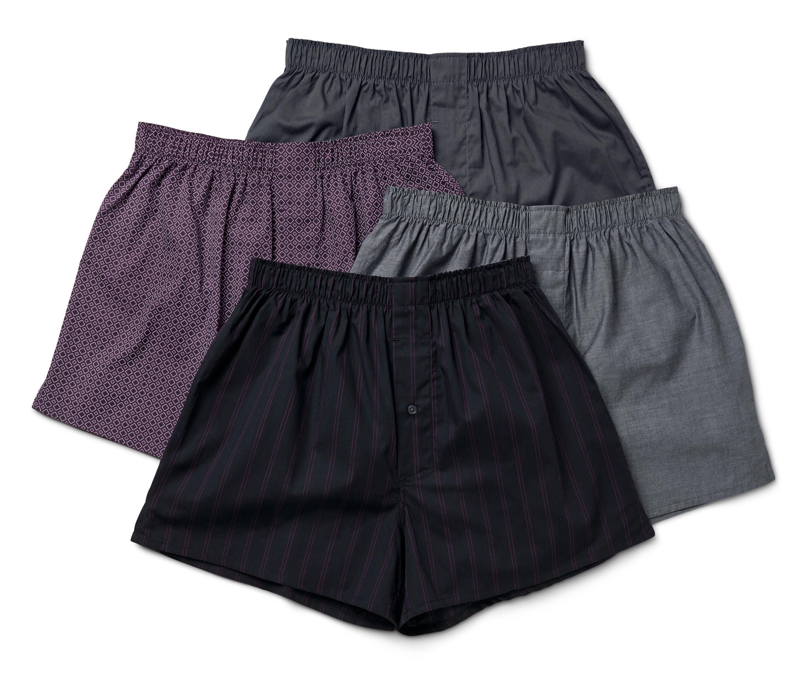 Web-Boxershorts - Herren - Gr. Xxl/8 - weiß/print - weiß