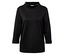 Schwarzes Sweatshirt mit Stehkragen.
