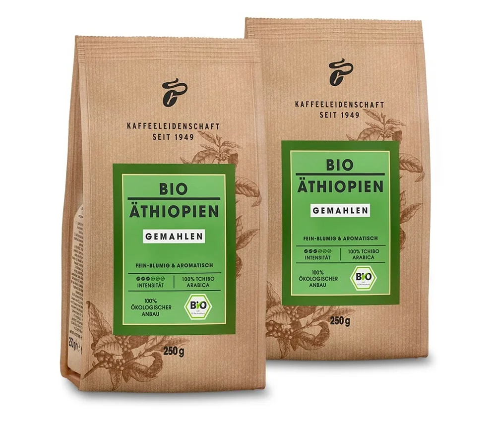 Aufbewahrung 2 günstig Kaufen-Tchibo - Bio Äthiopien - 2x 250 g Gemahlen - Intensität: 3/6. Tchibo - Bio Äthiopien - 2x 250 g Gemahlen - Intensität: 3/6 <![CDATA[Bio Äthiopien - 2x 250 g Gemahlen Aufbewahrungshinweise: Unter Schutzatmosphäre verpackt., Trocken, dun