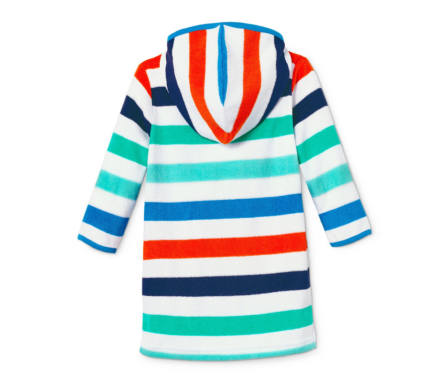 Gestreifter Frottier-Kapuzenpullover.