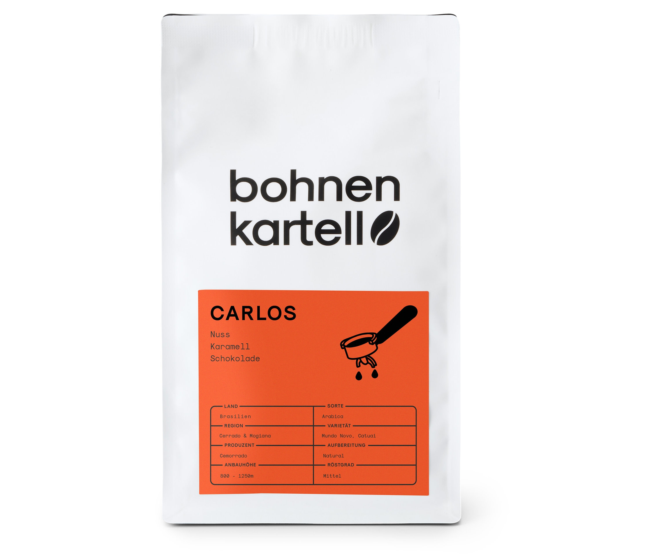 bohnenkartell - Carlos Espresso - 250 g Ganze Bohne - Intensität: 4/6