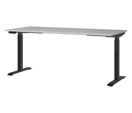 Freistehender, höhenverstellbarer Schreibtisch »Lissabon«, 180 cm, in Kaschmir mit schwarzem Gestell.