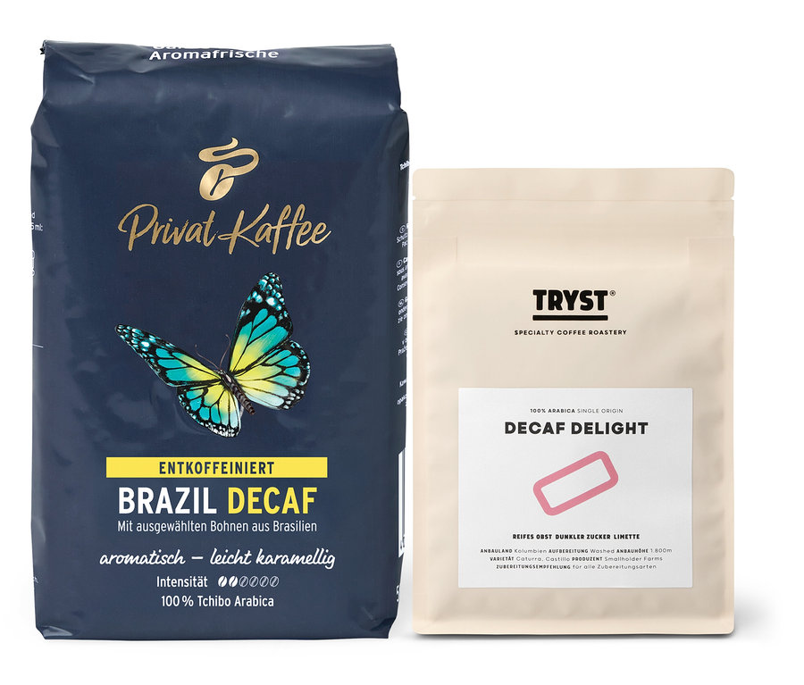 Entkoffeiniertes Probierpaket "Double Decaf" - 1x 250 g Ganze Bohne, 1x 500 g Ganze Bohne