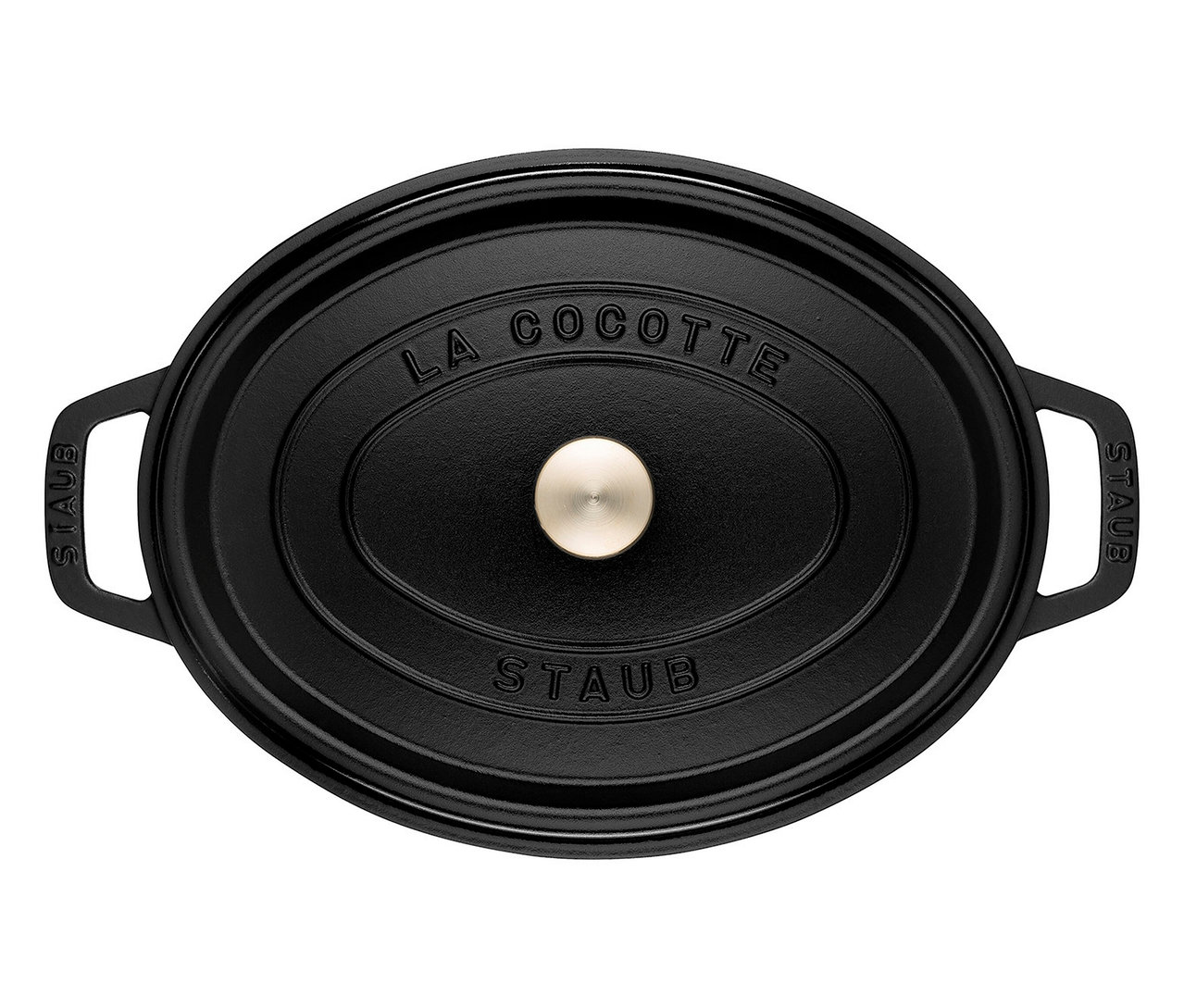 Deckel des schwarzen STAUB Bräters »Cocotte 33« mit ca. 6,7 l Fassungsvermögen.