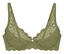 Triumph Amourette W BH in Olivgold aus Spitze mit gewelltem Rand und dünnen Trägern.
