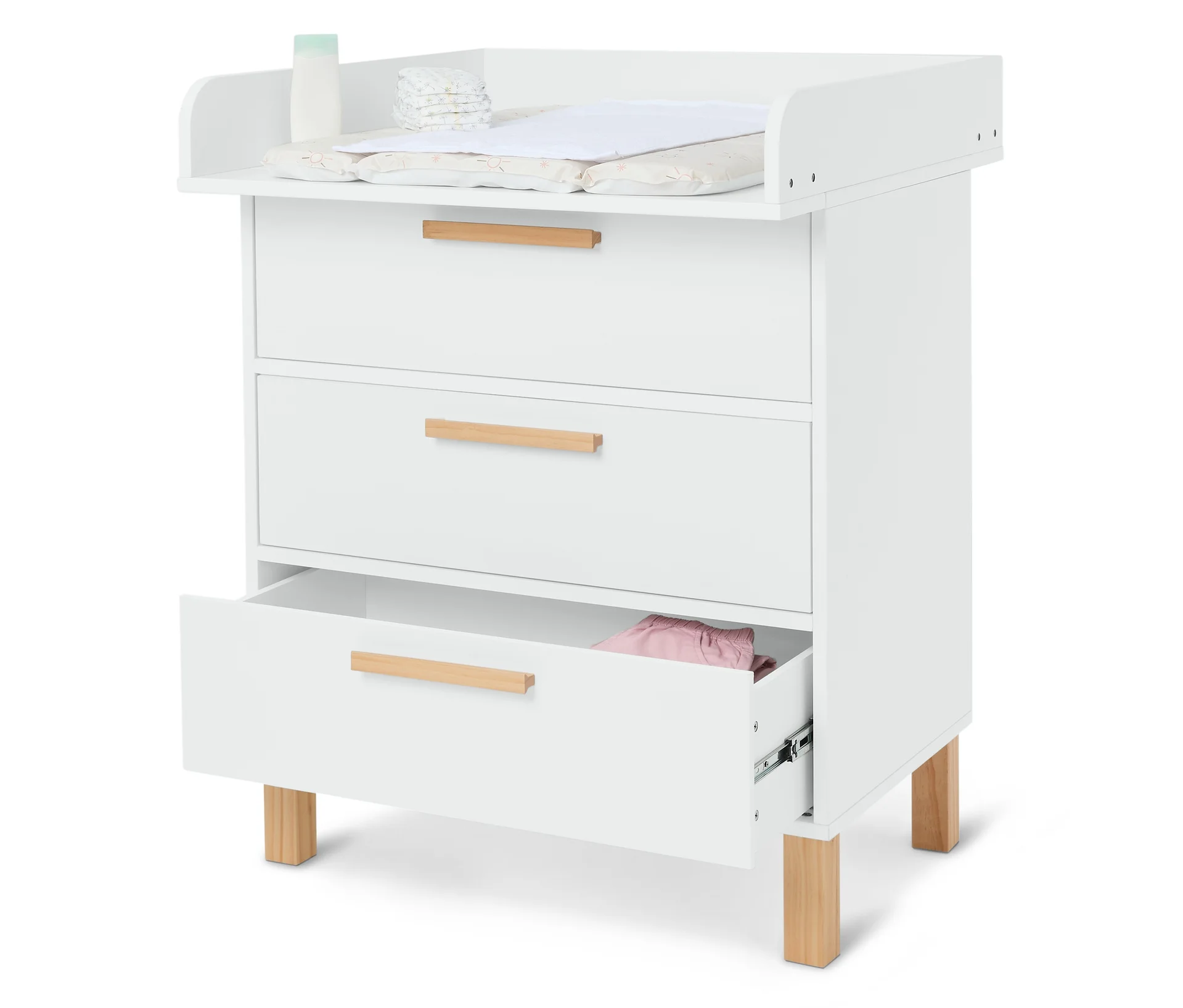 Tchibo - Wickelkommode »Leira« mit Schubladen - 80x76x101,8cm - weiß -