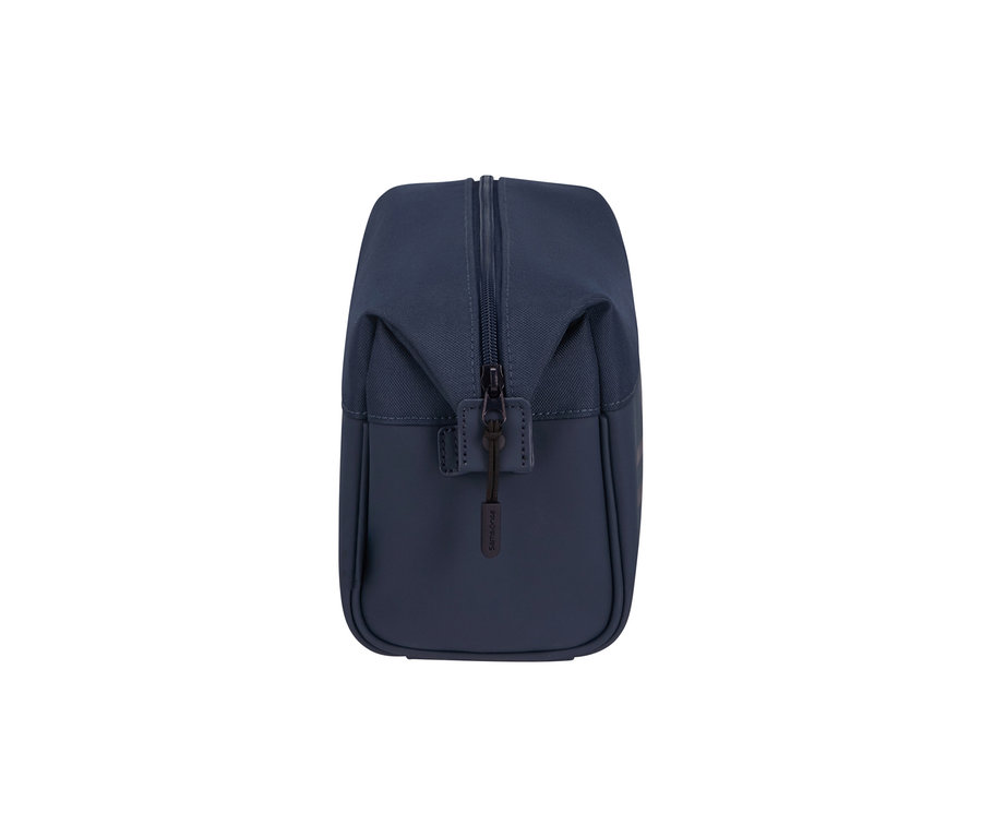 Dunkelblaue Samsonite STACKD Toilet Kit Pouch mit Reißverschluss.