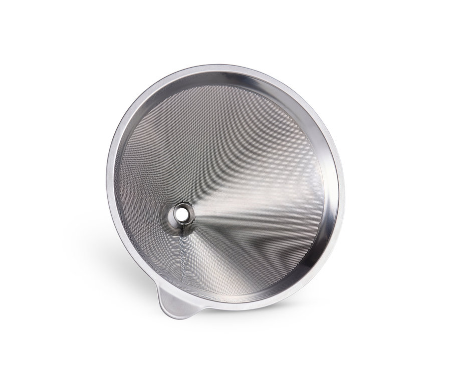 Ein Metallsieb von BEEM Pour Over, 0,75 l, auf weissem Hintergrund.