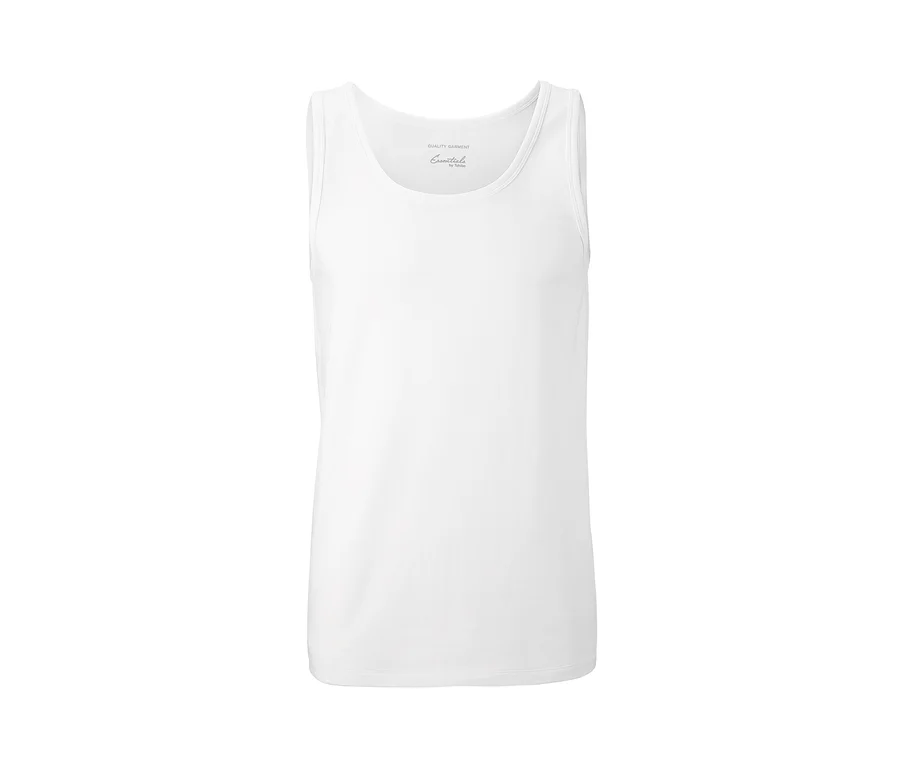 Weißes Jersey-Unterhemd.