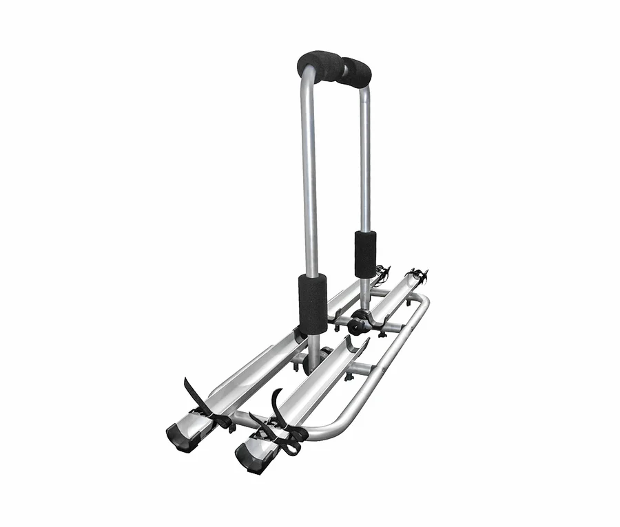 LAS-Deichselträger, Aluminium Fahrradträger vor weißem Hintergrund.