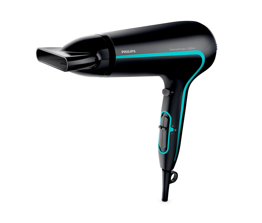 Schwarzer Philips-Haartrockner »ThermoProtect« HP8217/20.