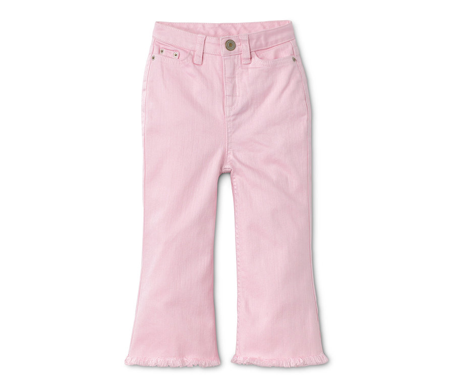 Eine rosafarbene Denim-Culotte.