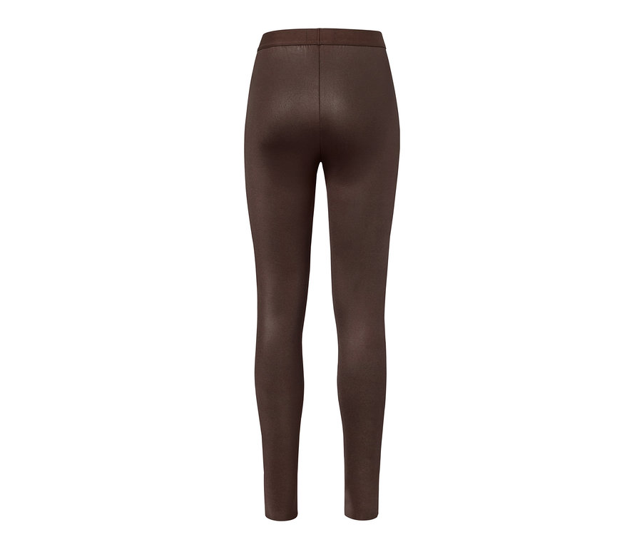 Beschichtete Leggings von hinten.
