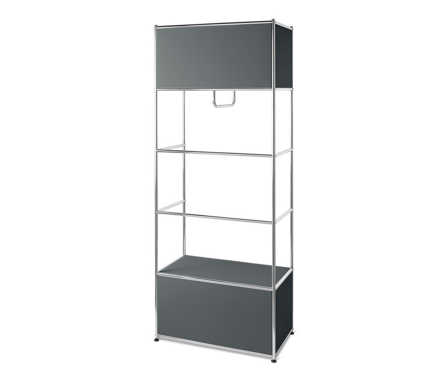 Graue Metallgarderobe »CN3«.