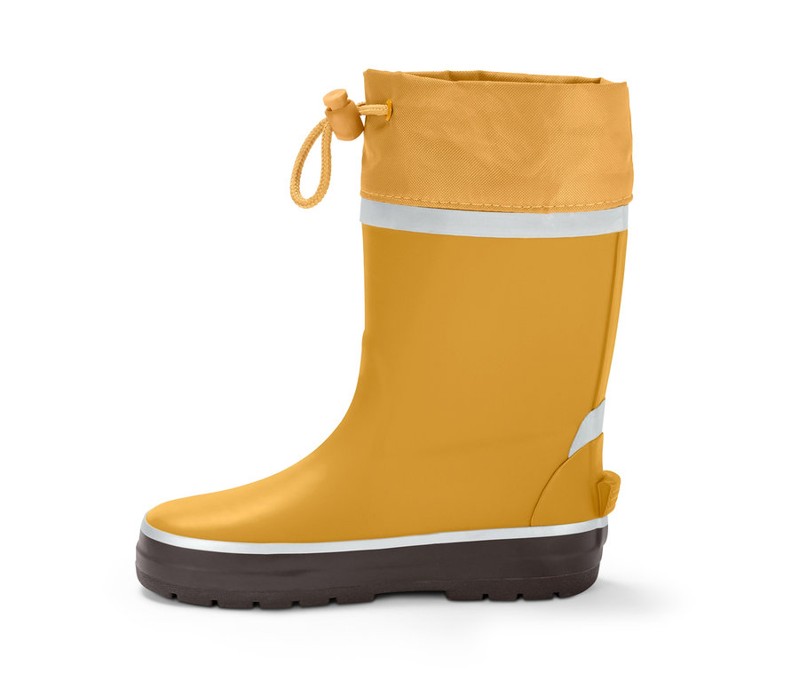 Gelber Gummistiefel.
