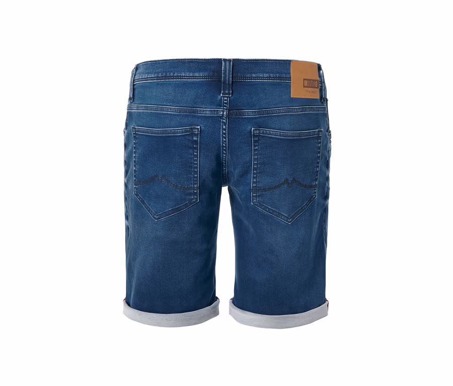 Blaue Jeans-Shorts »Mustang« von hinten.