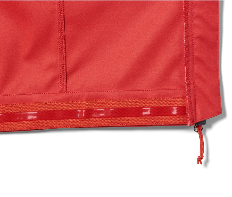 Detailansicht einer Funktions-Radjacke.