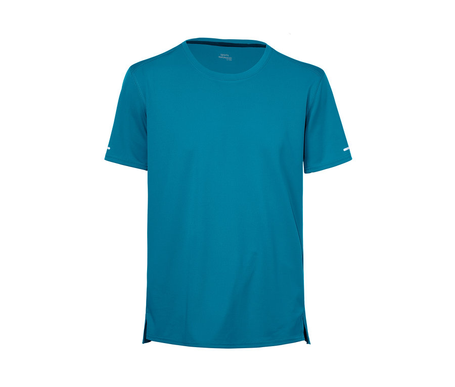 Blaues Funktionsshirt.
