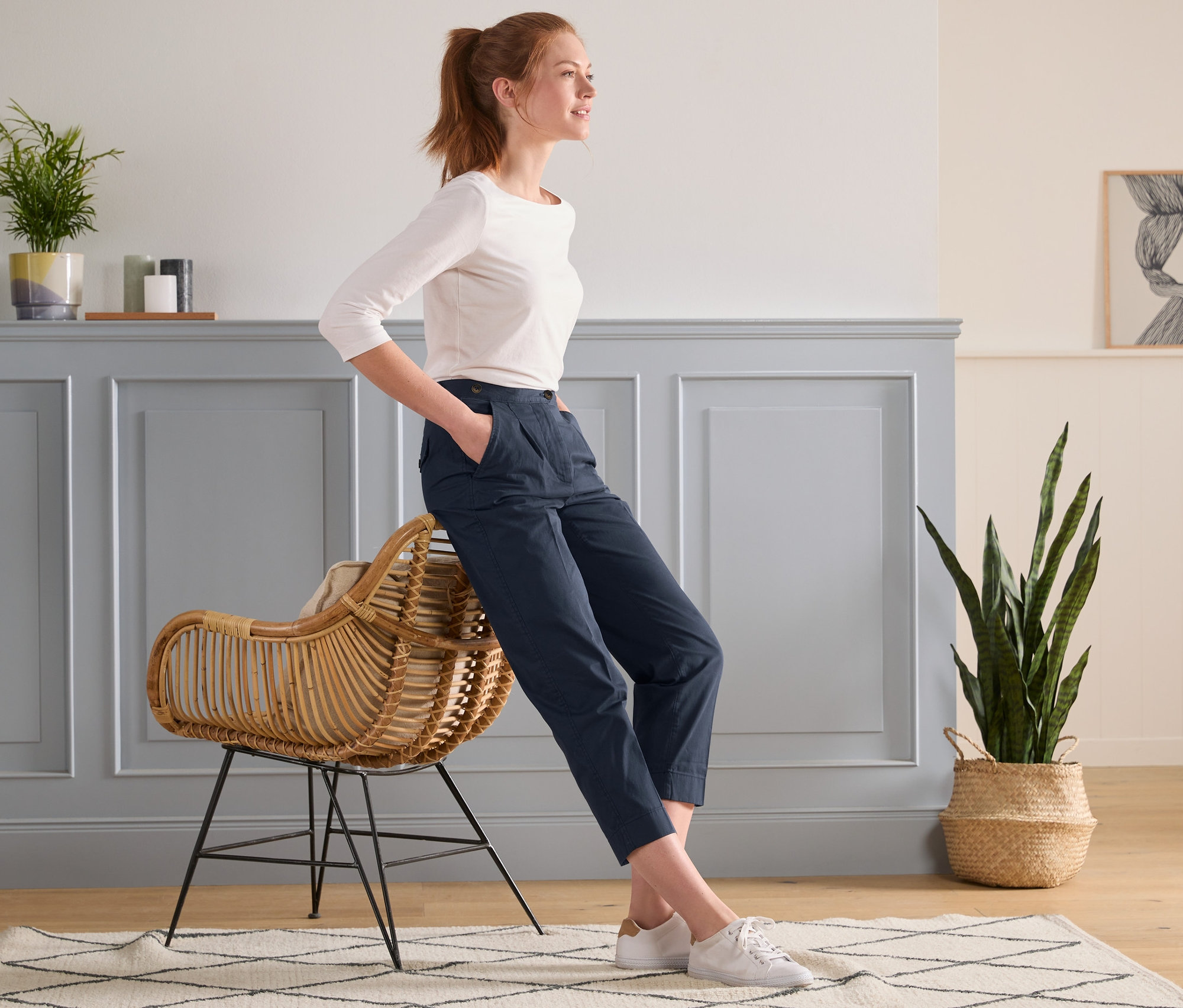 Thumbnail - Tchibo - Moderne Chino - Damen - Gr. 36 - dunkelblau