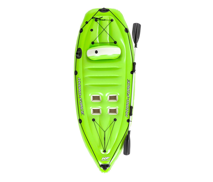 Grünes aufblasbares Bestway® Hydro-Force Angelboot-Set »Koracle« mit Paddel.