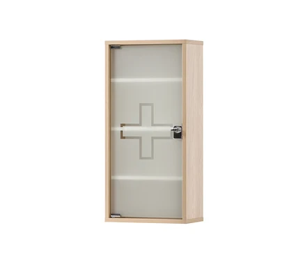 Medikamentenschrank, 1-türig, Eiche hell.