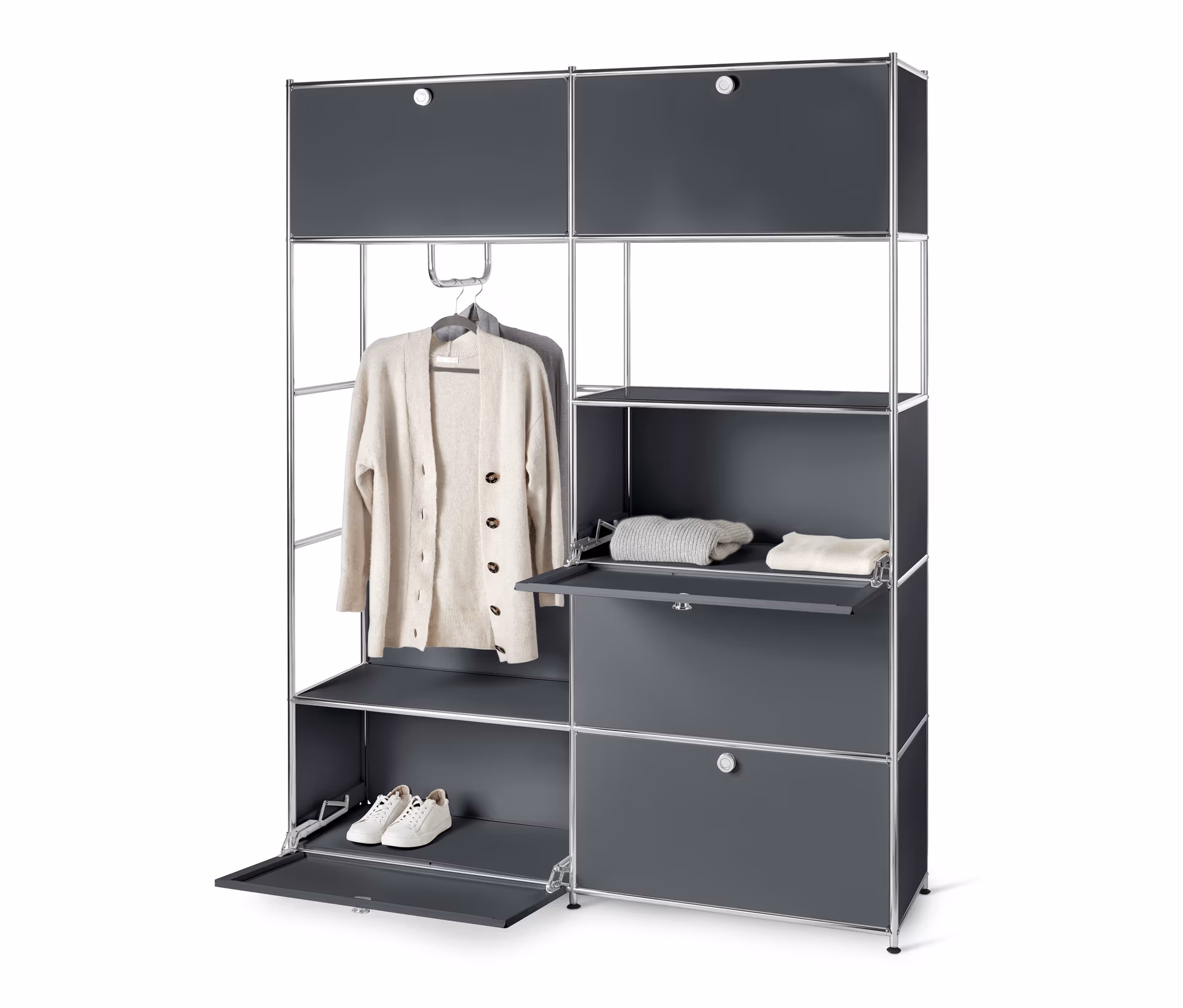 Tchibo - Systemschrank Metall »Cn3« - 152x40x1945cm - chrom -