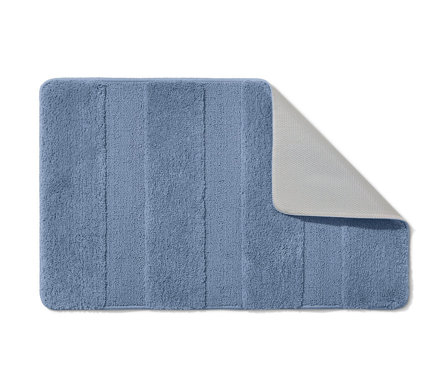 Blaue Wellness-Badematte, ca. 50 x 80 cm.