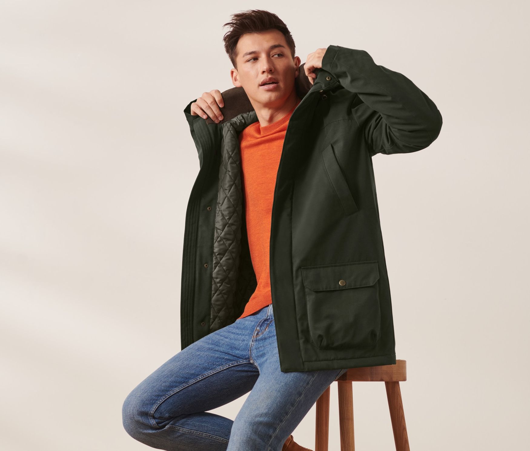 Thumbnail - Tchibo - Jacke - Herren - Gr. L - khaki
