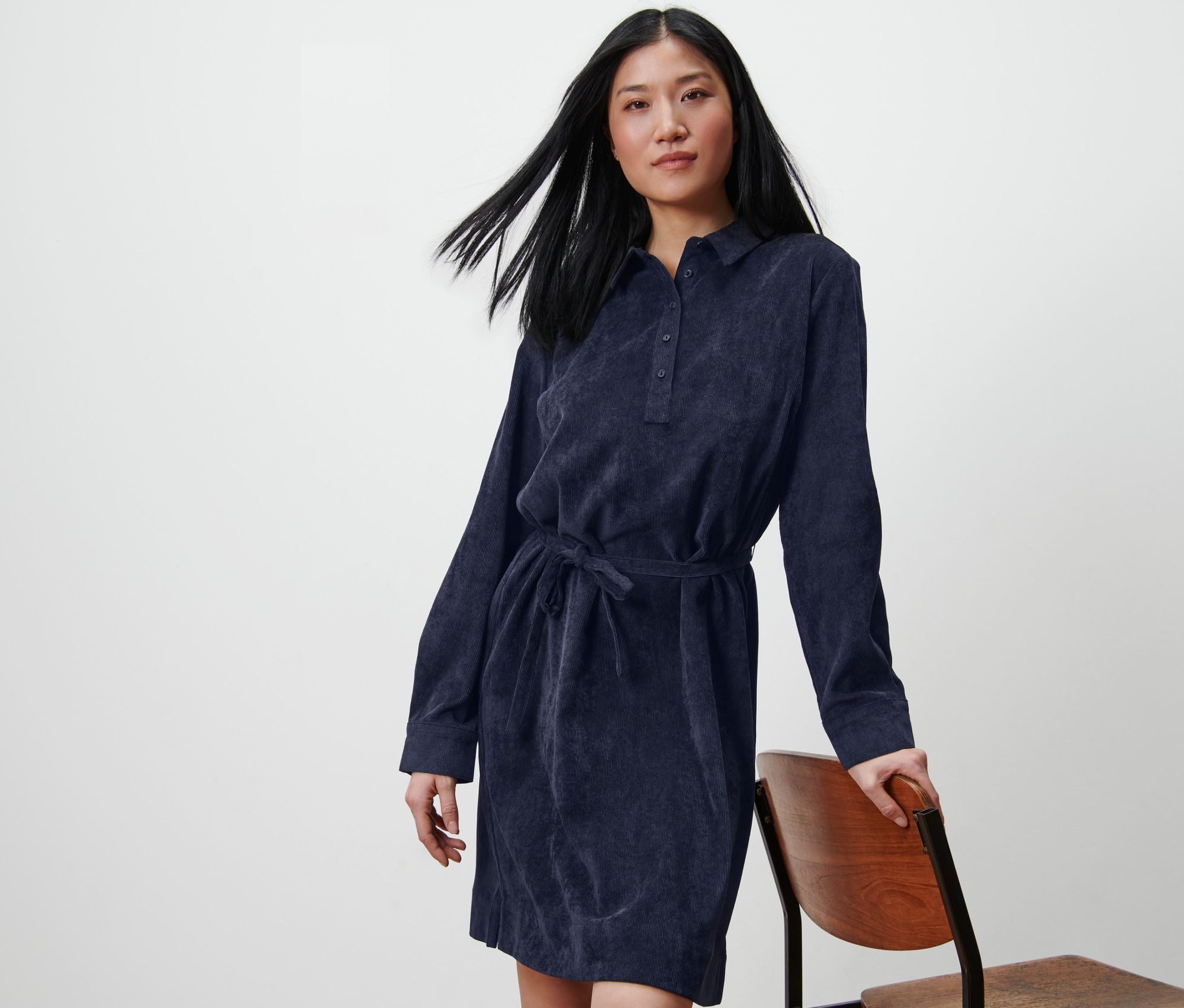 Thumbnail - Tchibo - Cordkleid - Damen - Gr. 36 - dunkelblau