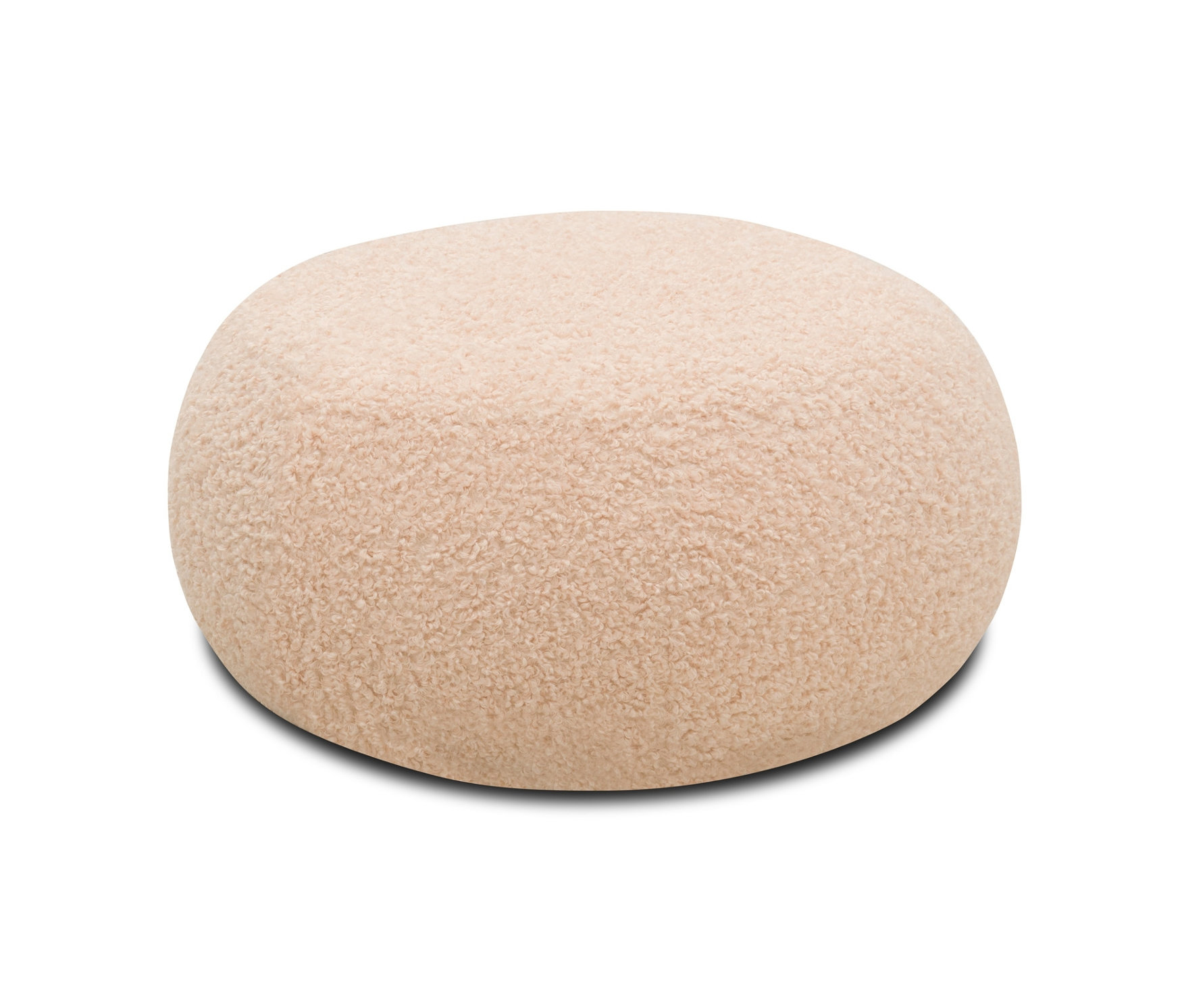 Cremefarbener DOMO collection Hocker »Ruka«, ca. 65 x 65 cm.