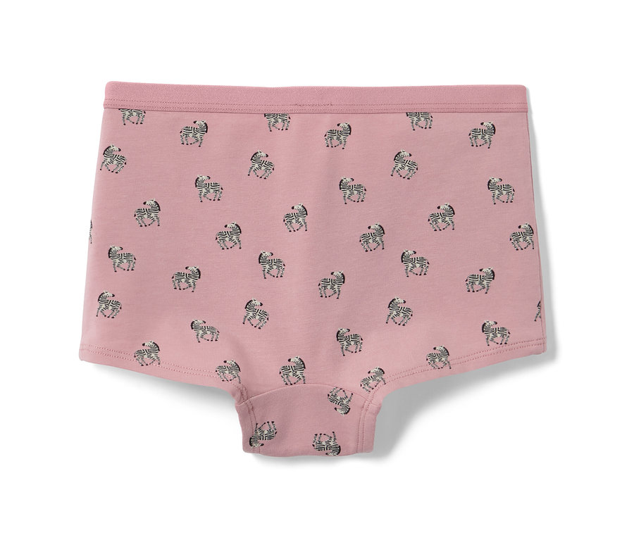 Rosa Kinder-Pantys mit Zebra-Print, 2 Stück.