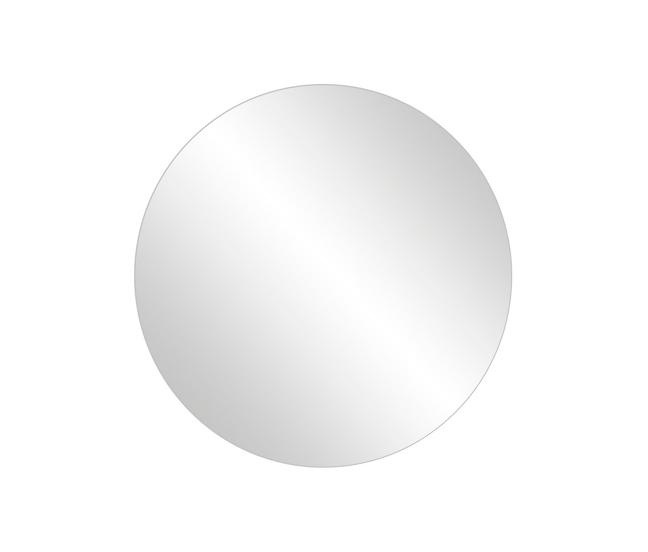 Runder Spiegel »Alfa« auf weißem Hintergrund.