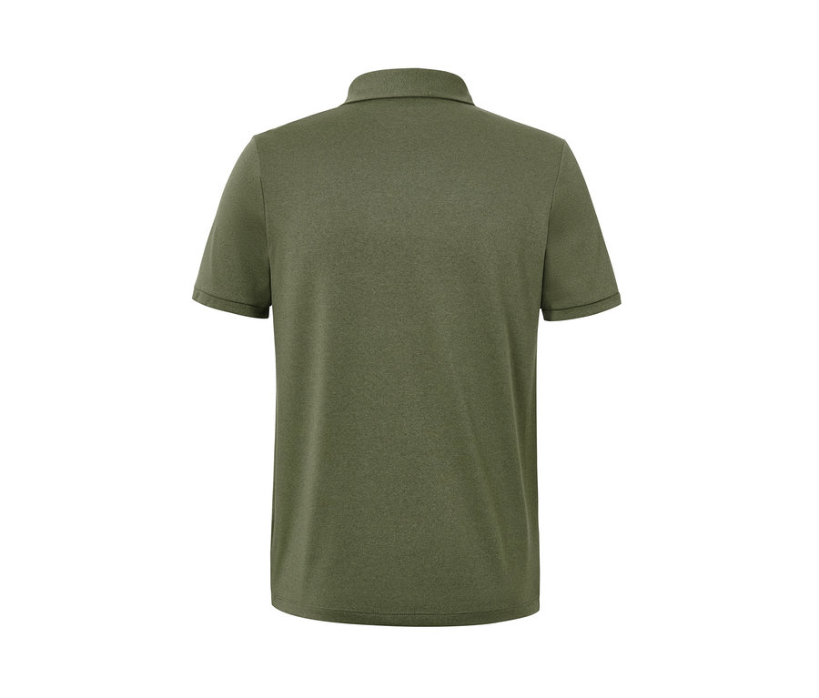 Rückansicht eines Funktions-Poloshirts.