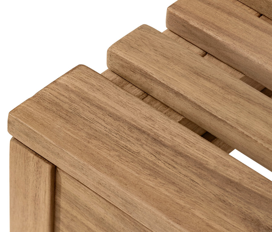 Detail der flexiblen Eck-Dining-Bank Lenja.
