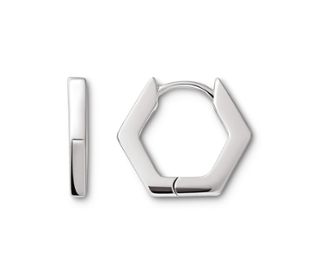 925 Silber Creolen Hexagon