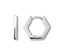 925 Silber Creolen Hexagon