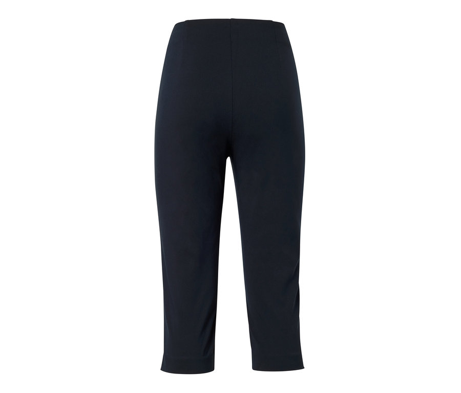 Marineblaue 3/4-Stretchhose.