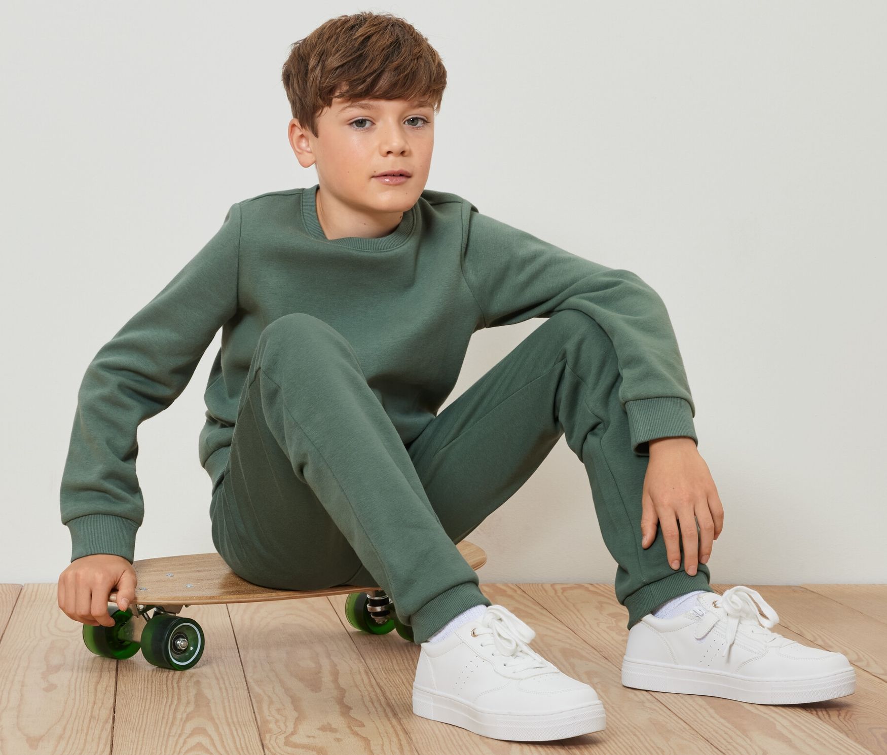 Thumbnail - Tchibo - Kinder-Sweathose - Herren - Gr. 122/128 - grün
