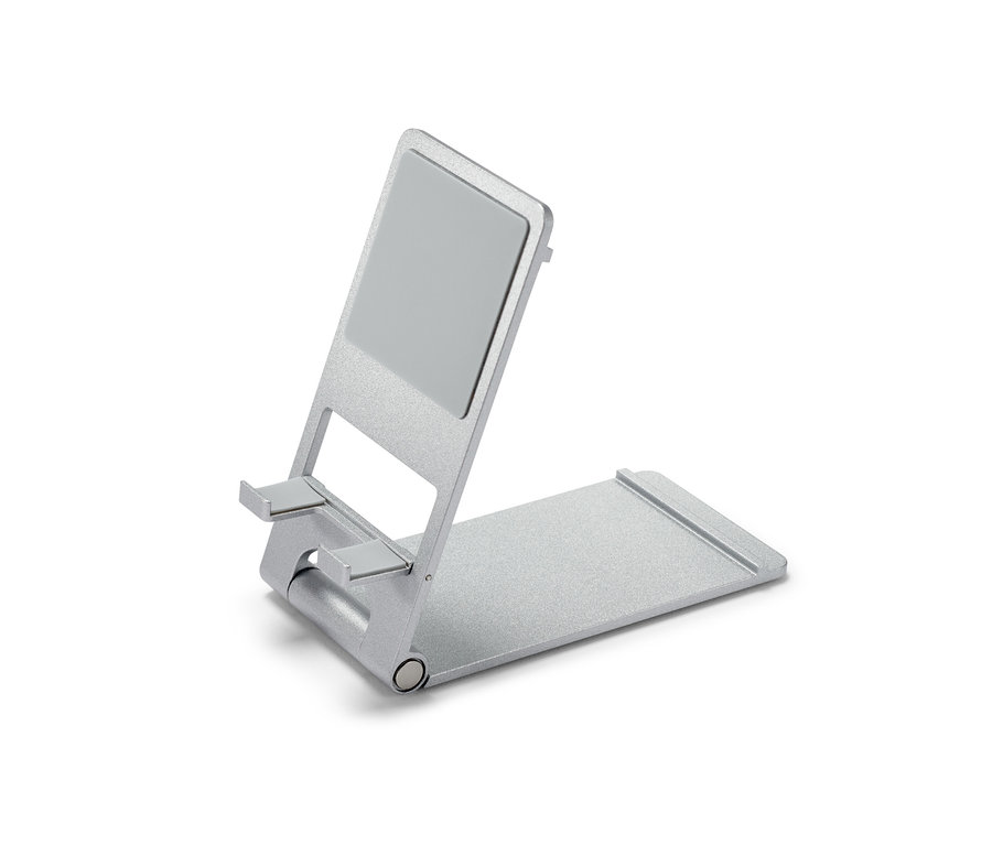 Silberner Smartphone-und-Tablet-Ständer.