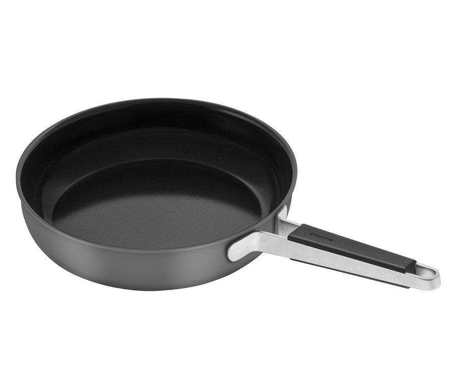 Eine ZWILLING Edelstahl-Bratpfanne, ca. 28 cm.