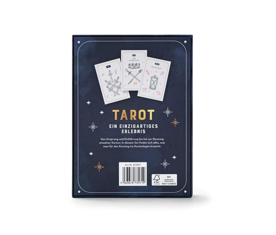 Tarot – das Einsteiger-Set mit Karten und Begleitbuch.