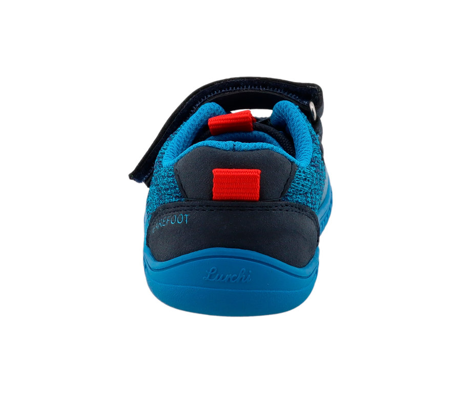 Blauer Lurchi Sneaker »Barefoot« von hinten.