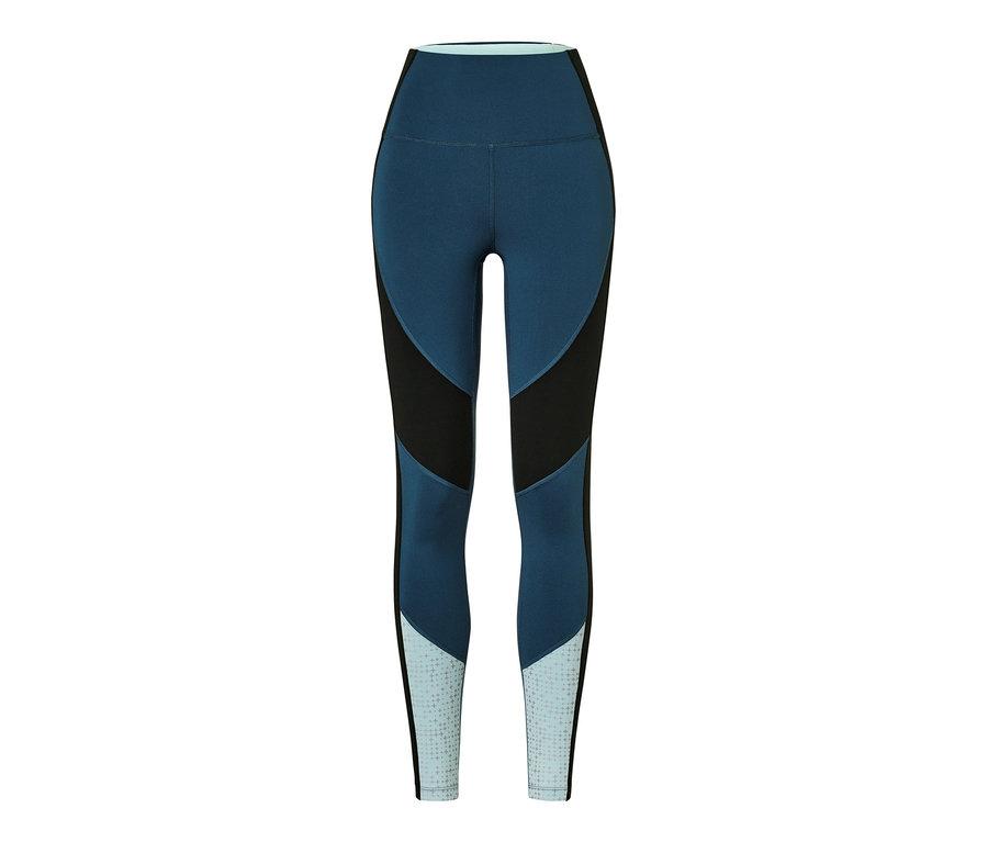 Blaue Colorblocking-Sporttight