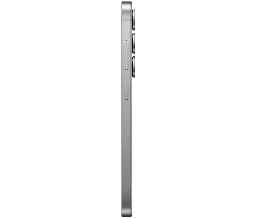 Seitenansicht des silbernen Samsung Galaxy S25 5G 128 GB.