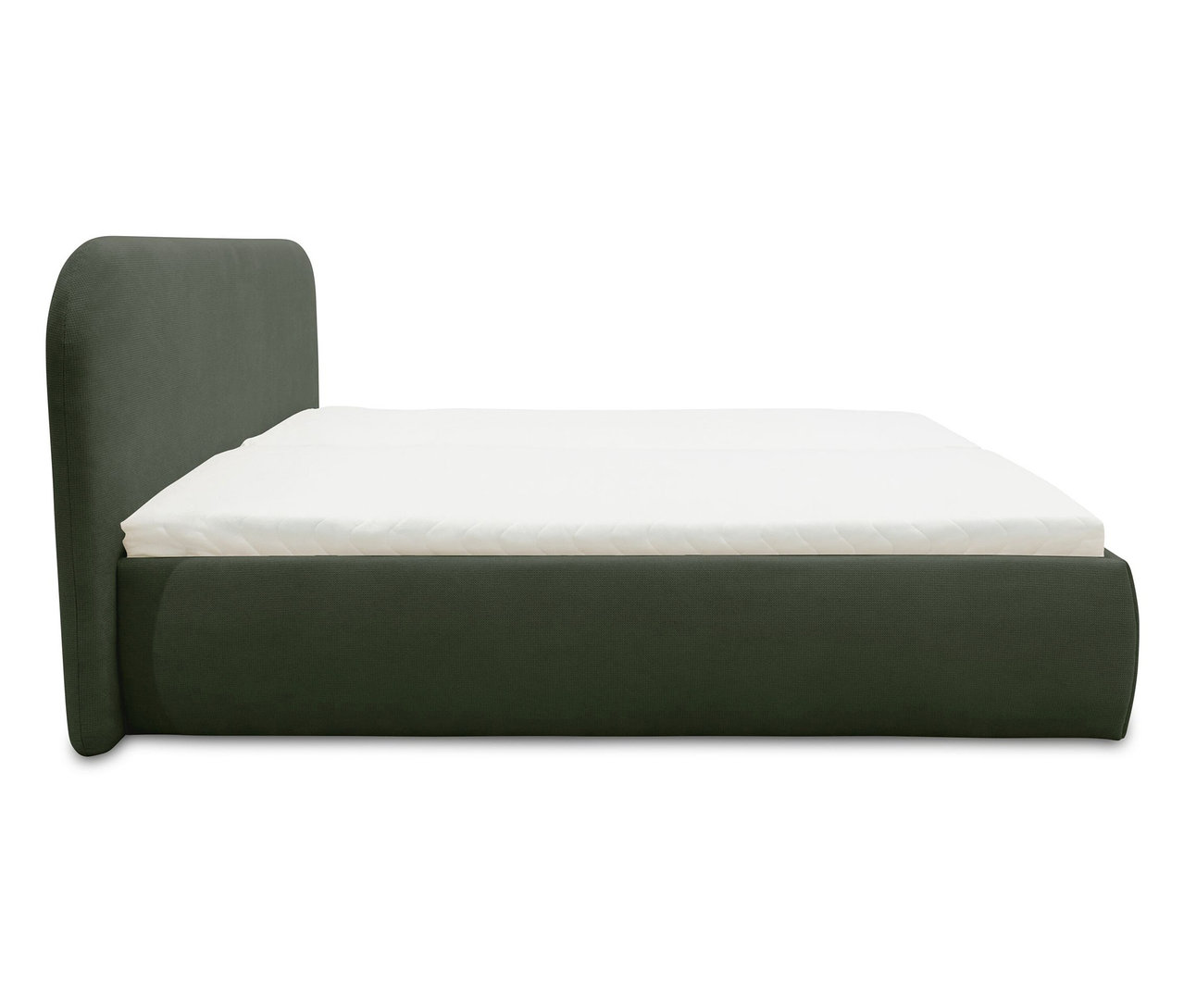 DOMO collection Polsterbett, 180 x 200 cm, grün, inkl. Lattenrost und Matratze.